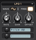 LFO1 Modulating Oscillator Pitch (Vibrato)