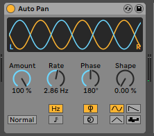 Ableton Auto Panner