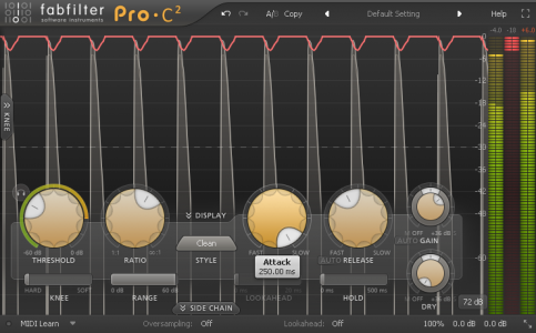 Compressor Long Attack Time