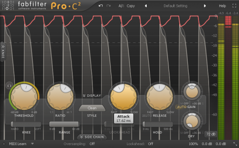 Compressor wih emphasis on transients