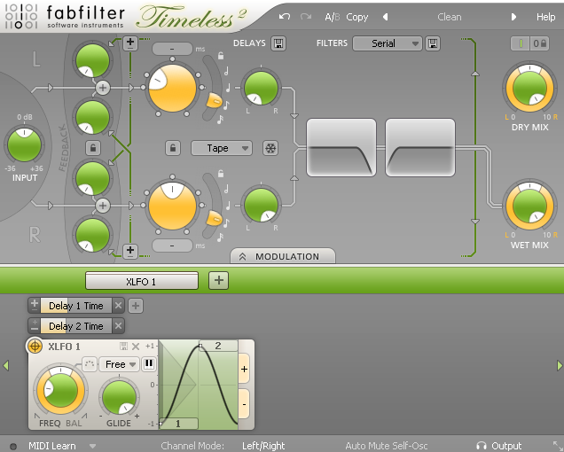 LFO Modulating Delay Time