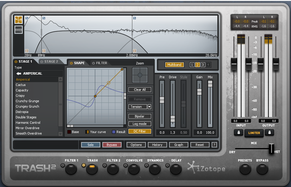 Multiband Distortion with Izotope Trash 2