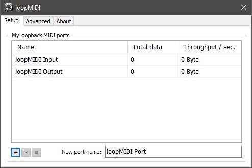 LoopMIDI Virtual MIDI Driver