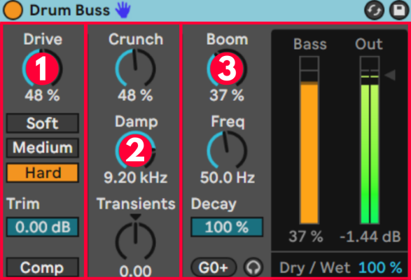 Ableton Drum Buss Audio Effect