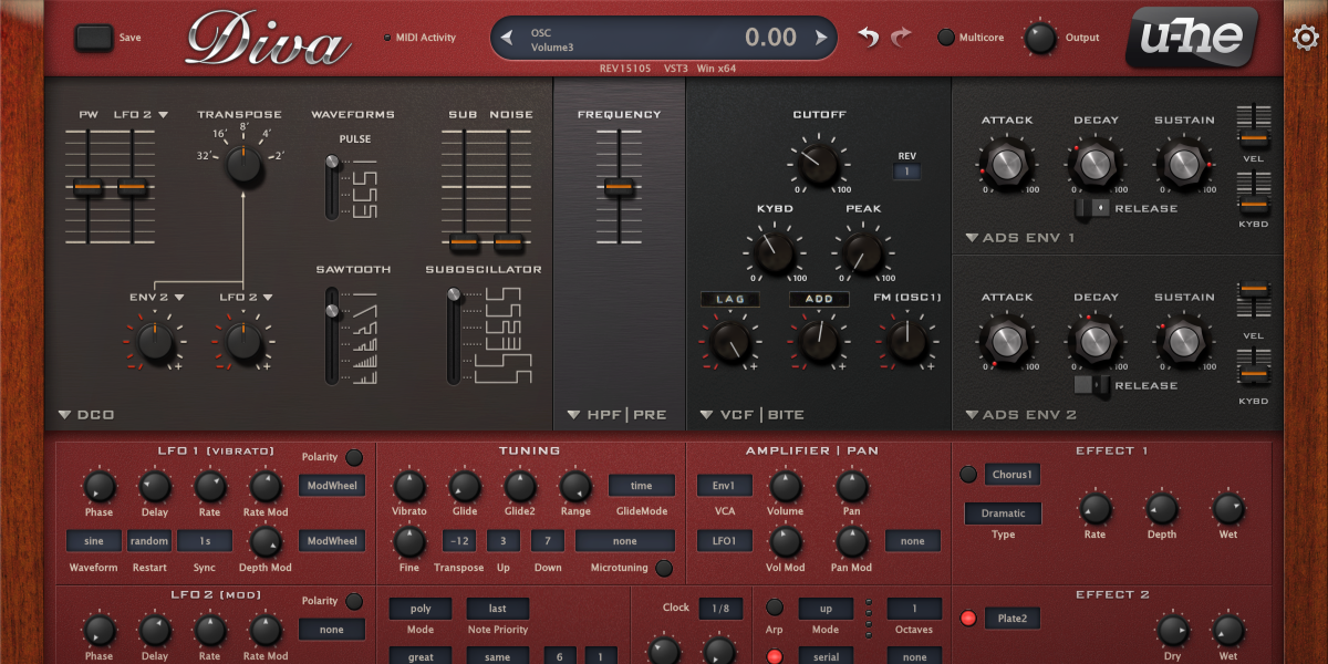 Korg MS20 combined low and high-pass filters