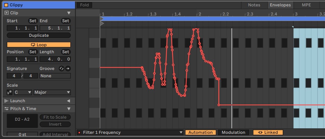 Recording automation in session view
