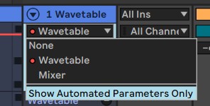 Show Automated Parameters Only