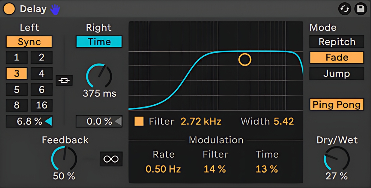 Ableton Unsynced Stereo Delay